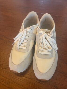 J. Crew Men’s Cream & Off-White Lace-Up Sneakers